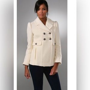 Juicy Couture Cream Ivory Double Breast Peacoat